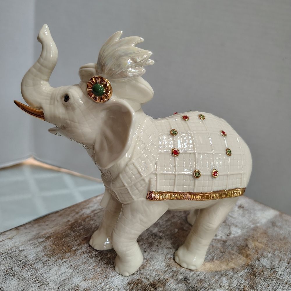 Decorative Elephant Figurine with Jewel Accents.  C8